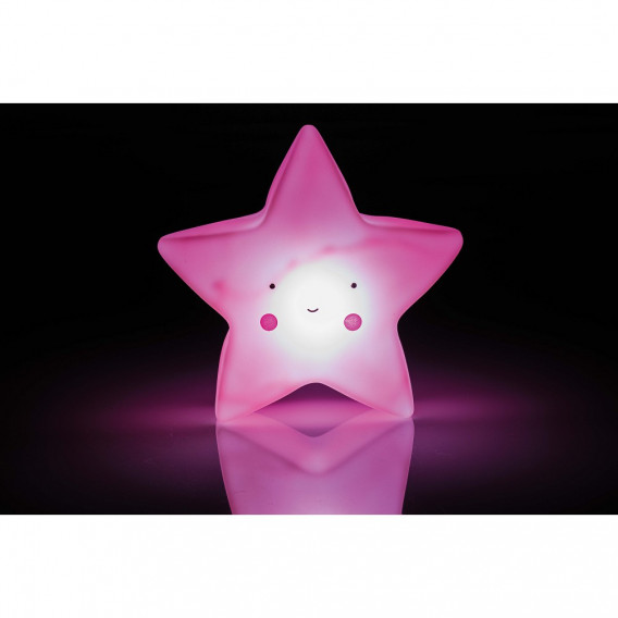 Бебешка хавлия за баня SWING в комплект с лампа Звездичка, 100 х 100 см, розово Inter Baby 289782 5