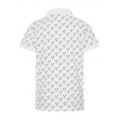 Поло -тениска с принт на палми от органичен памук за момче, бяла Name it 28988 2