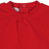 Памучна червена блуза с дълъг ръкав за момиче Boboli 290 3