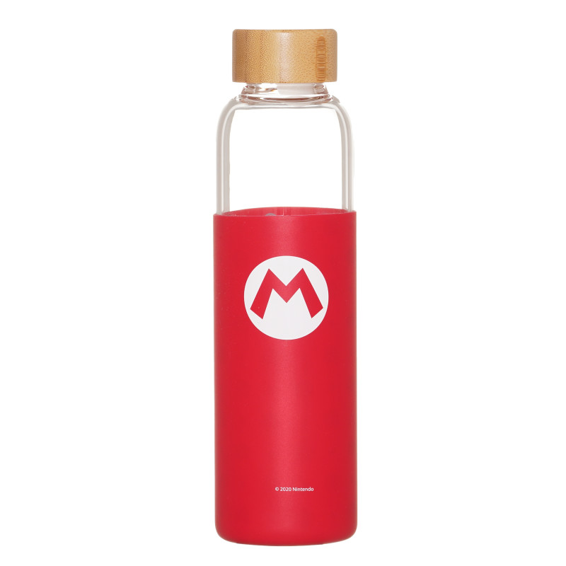 Стъклена бутилка със силиконов калъф Mario, 585 мл  290181