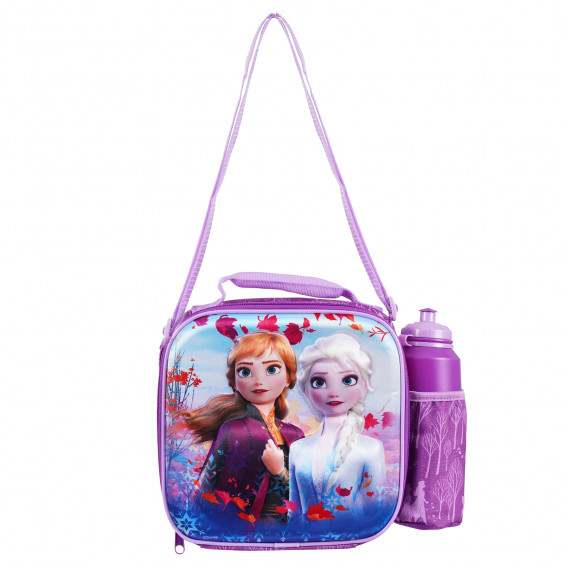 Комплект полиестерна термоизолиранща чанта с 3D образ и спортна бутилка 530 мл, FROZEN II Frozen 290600 2