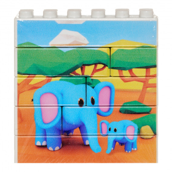 Конструктор - Puzzle Up Слон, 8 части Game Movil 290670 