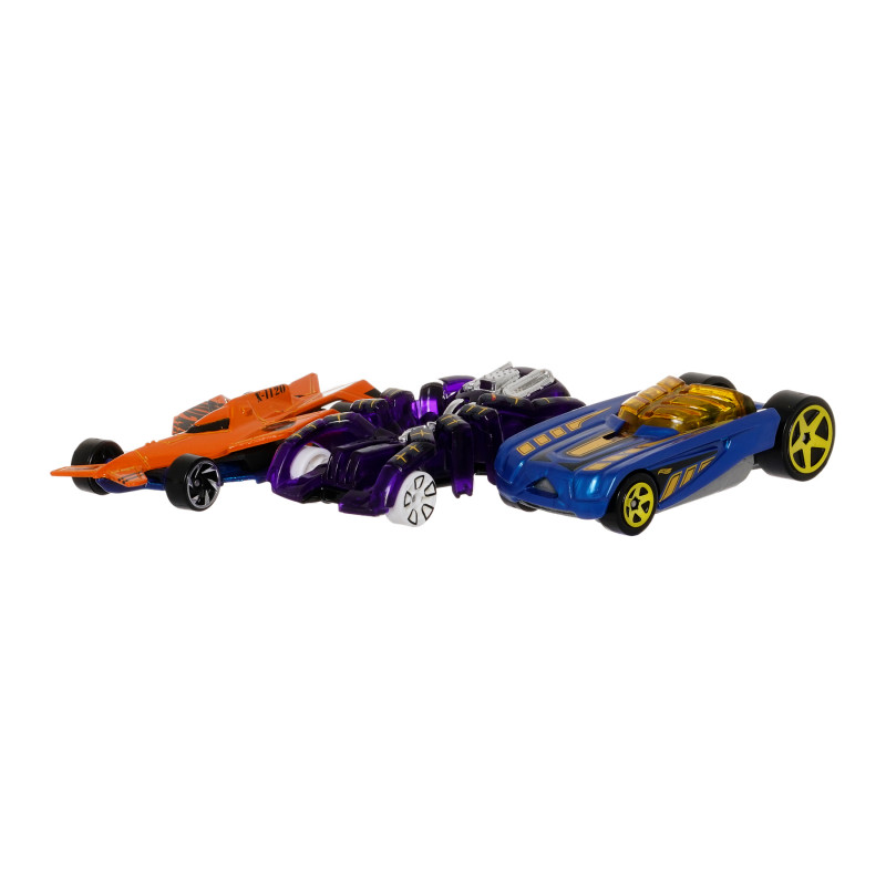 Метални колички базов модел 3 броя, лилава, синя, оранжева  290805