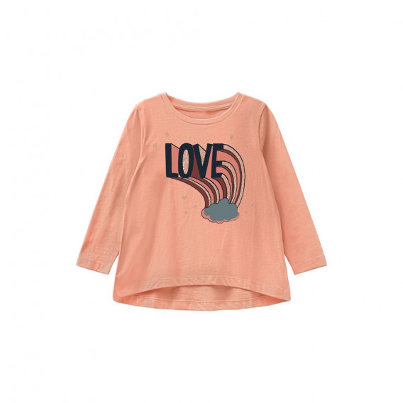 Блуза от органичен памук за бебе с надпис Love Name it 291091 5