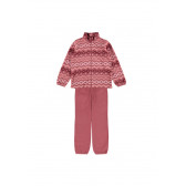 Комплект от поларен суитшърт и панталон, розов Name it 291141 