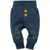 Памучен панталон с горска бродерия, син Pinokio 291181 