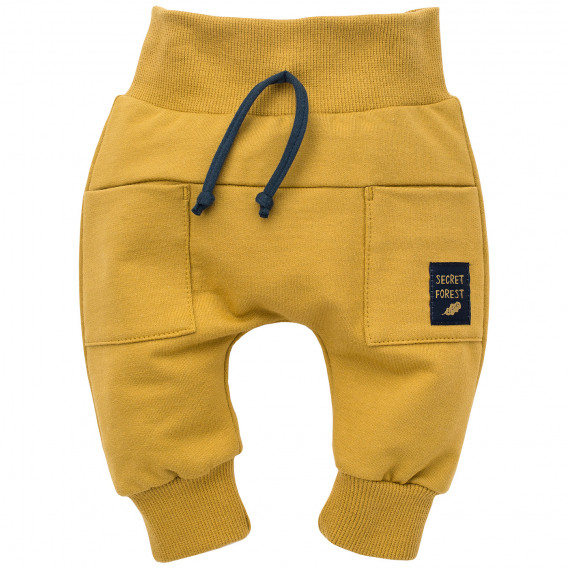 Памучен панталон с връзки, жълт Pinokio 291187 