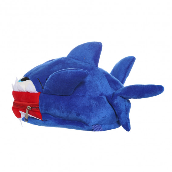Плюшена 3D раница акула, синя, 29 см. Tea toys 291391 2