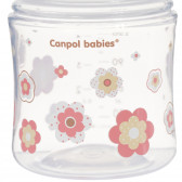Полипропиленово шише Newborn Baby със силиконов биберон бавен поток 0+ месеца и картинка на цветчета, 120 мл Canpol 291496 3