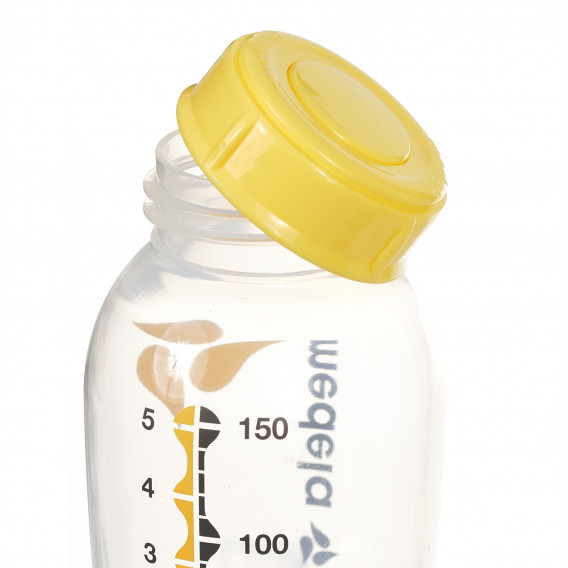 Полипропиленово шише за съхранение, 0+ месеца, 150 мл, цвят: Жълт Medela 291589 3