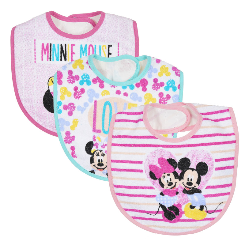 Комплект от 3 броя лигавници MINNIE MOUSE, 20 х 30 см, многоцветен  291625