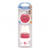 Полипропиленово шише за хранене, с биберон поток новородени, 0+ месеца, 30 мл, цвят: розов Mycey 291638 3