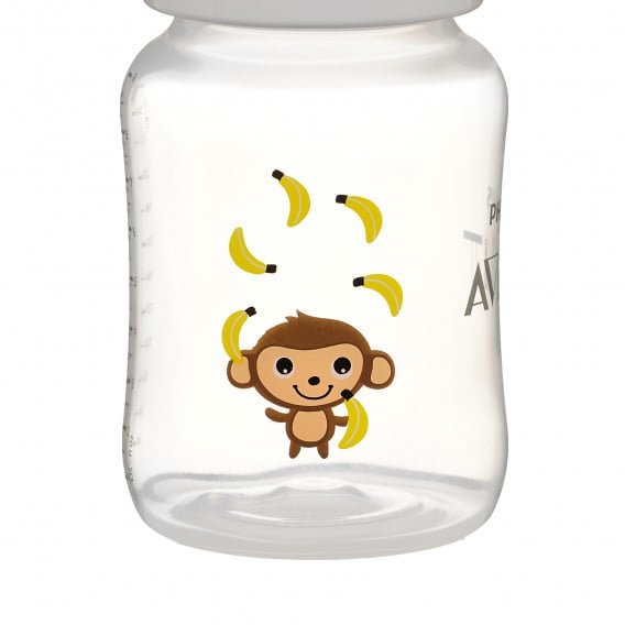 Полипропиленово шише Anti-colic с биберон Slow, среден поток, 1+ месец, 260 мл, Маймунка Philips AVENT 291695 3