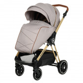 Детска количка Barron 3 в 1, бежова с рамка в дървесен цвят ZIZITO 291824 3