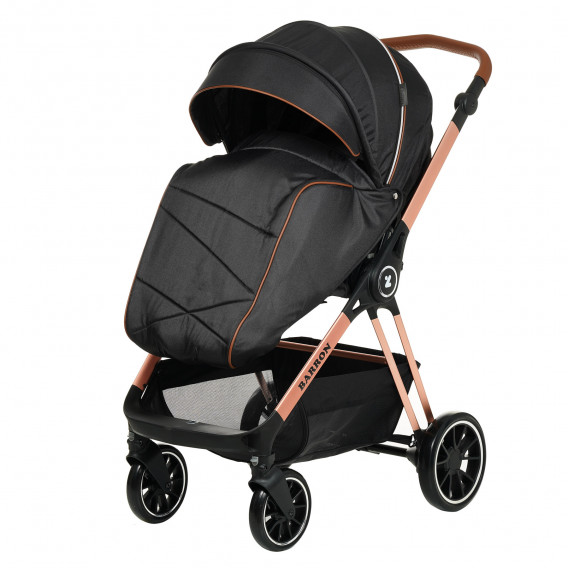 Детска количка Barron 3 в 1, черна със златисто-розова рамка ZIZITO 291852 4