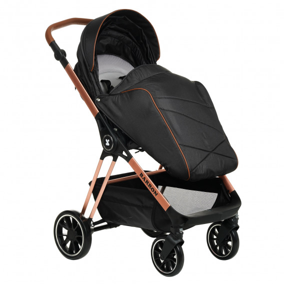 Детска количка Barron 3 в 1, черна със златисто-розова рамка ZIZITO 291853 5