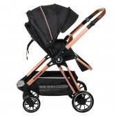 Детска количка Barron 3 в 1, черна със златисто-розова рамка ZIZITO 291857 9