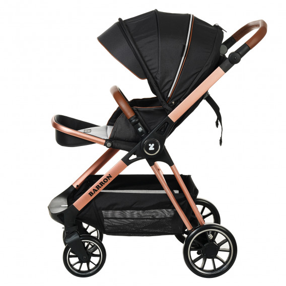 Детска количка Barron 3 в 1, черна със златисто-розова рамка ZIZITO 291858 10