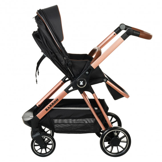 Детска количка Barron 3 в 1, черна със златисто-розова рамка ZIZITO 291859 11