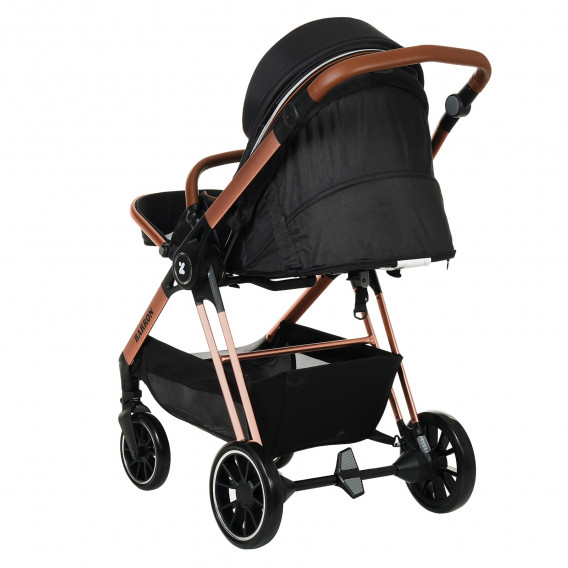 Детска количка Barron 3 в 1, черна със златисто-розова рамка ZIZITO 291862 14