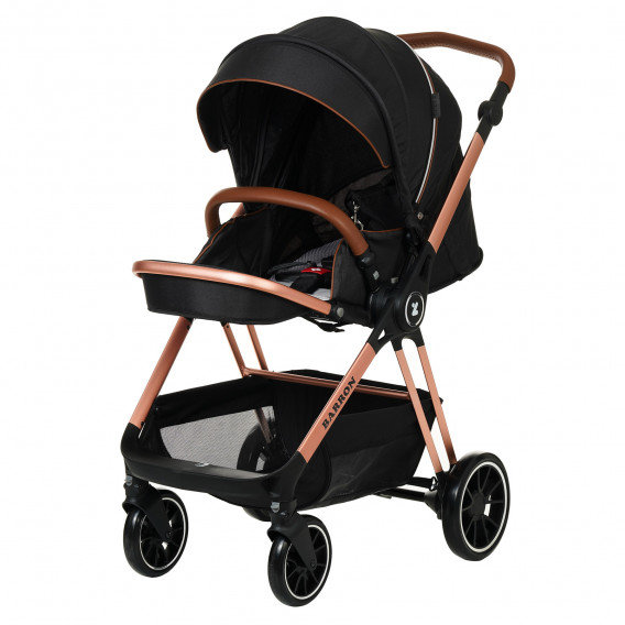 Детска количка Barron 3 в 1, черна със златисто-розова рамка ZIZITO 291864 16