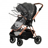 Детска количка Barron 3 в 1, черна със златисто-розова рамка ZIZITO 291865 17