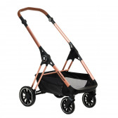 Детска количка Barron 3 в 1, черна със златисто-розова рамка ZIZITO 291869 21
