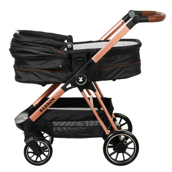 Детска количка Barron 3 в 1, черна със златисто-розова рамка ZIZITO 291875 27