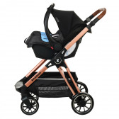 Детска количка Barron 3 в 1, черна със златисто-розова рамка ZIZITO 291879 31