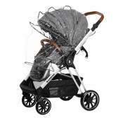 Детска количка Barron 3 в 1, тъмно сива със сребриста рамка ZIZITO 291934 17