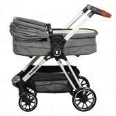 Детска количка Barron 3 в 1, тъмно сива със сребриста рамка ZIZITO 291945 28