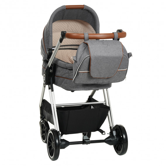 Детска количка Barron 3 в 1, тъмно сива със сребриста рамка ZIZITO 291946 29