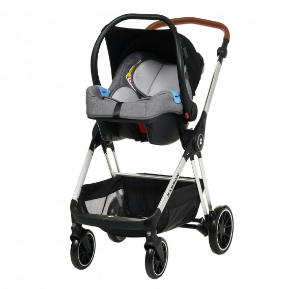 Детска количка Barron 3 в 1, тъмно сива със сребриста рамка ZIZITO 291948 31