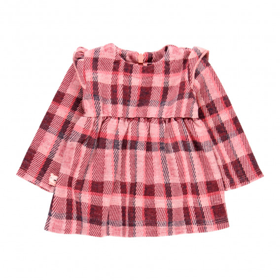 Плетена рокля за бебе в каре, розова Boboli 292021 