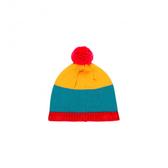 Многоцветна шапка с помпон Boboli 292069 2