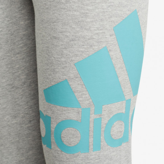 Дълъг клин с щампа логото на марката, сив Adidas 292221 3