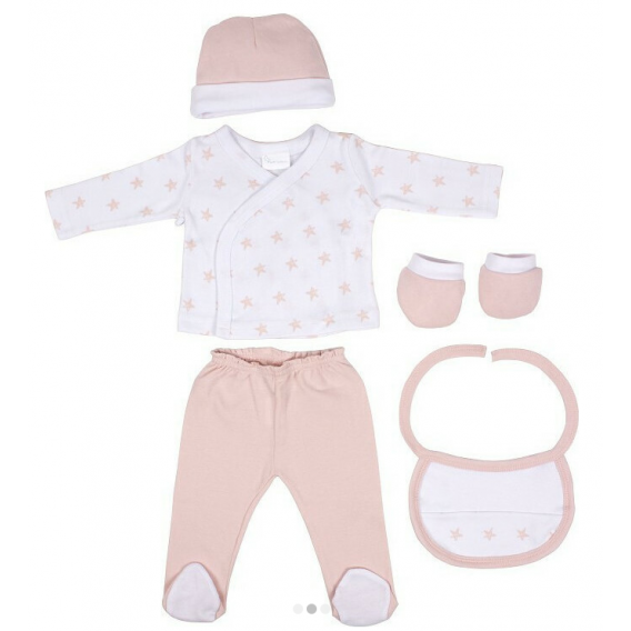 Бебешки комплект за изписване с фигурален принт, розов Inter Baby 292287 2