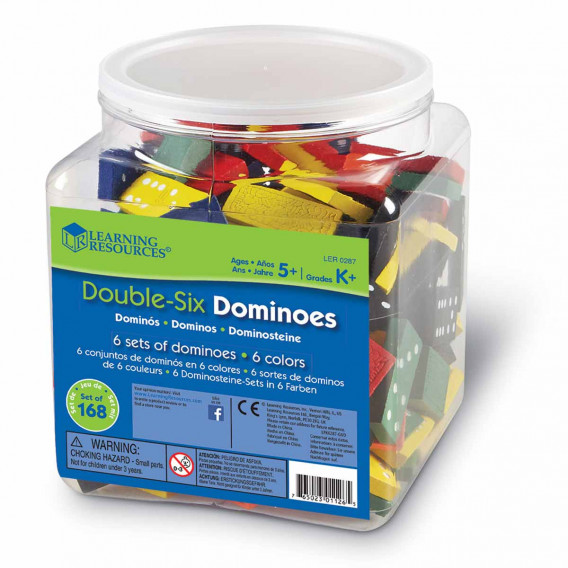 Гигантско домино - 168 цветни плочки Learning Resources 292318 