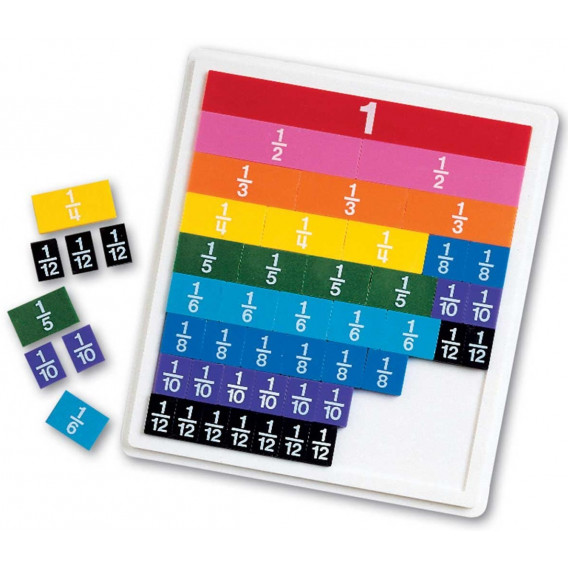 Научи дробите лесно с цветни плочки Learning Resources 292321 