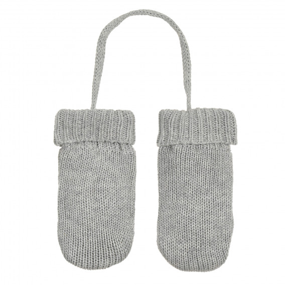 Плетени ръкавички за бебе, сиви Cool club 292339 
