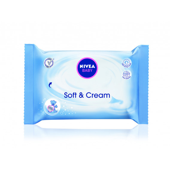 Baby кърпички soft & cream с мек крем, 63 бр. Nivea 2929 