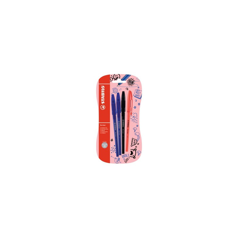 Химикалки стик re-linerс с ниско вискозно мастило, 3 цвята  29292