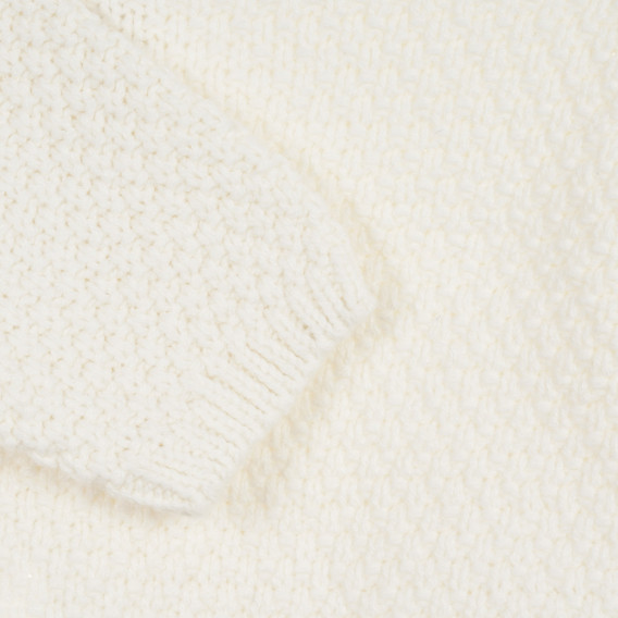 Плетена памучна жилетка с дълъг ръкав за бебе, екрю Cool club 292932 3