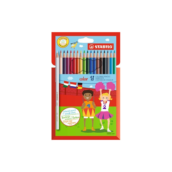 Цветни моливи swano color, 18 цвята Stabilo 29300 