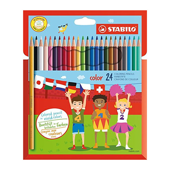 Цветни моливи swano color, 24 цвята Stabilo 29301 