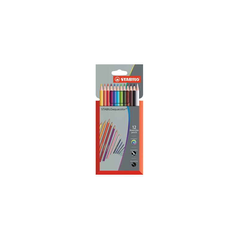 Акварелни цветни моливи aquacolor, 12 цвята  29302