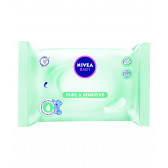 Мокри кърпички Baby pure & sensitive за чувствителна кожа, 63 бр. Nivea 2931 