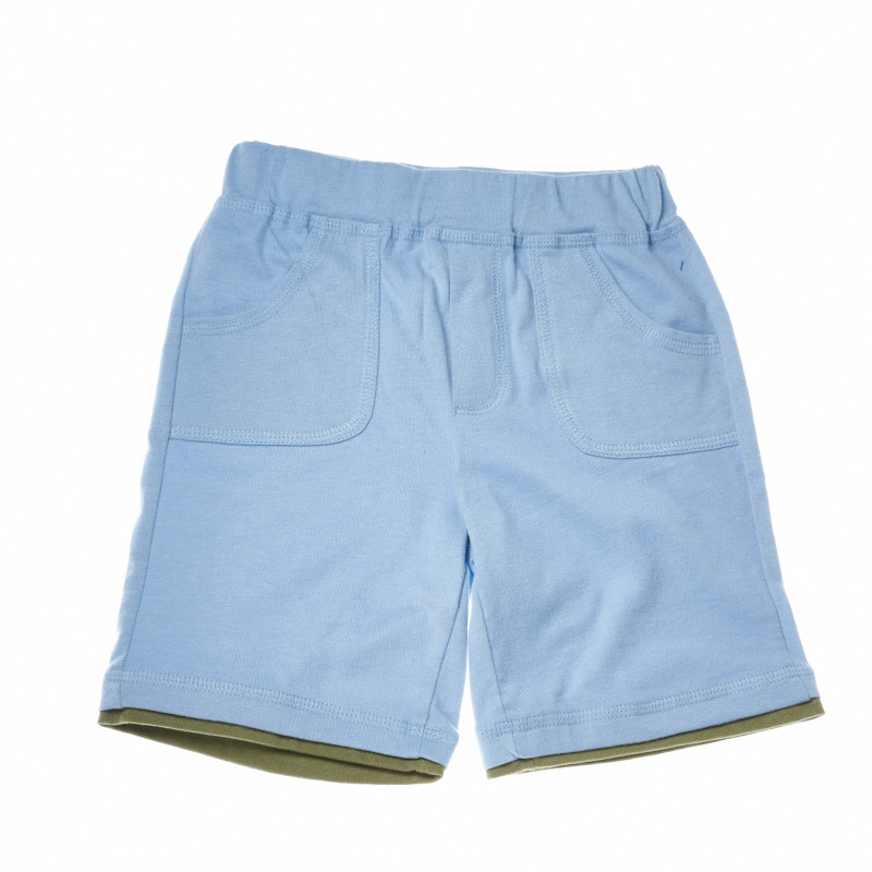 Памучни къси панталони за момче светло сини  29317