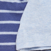 Комплект от две памучни шапки за бебе, сини Cool club 293469 3