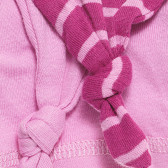 Комплект от две памучни шапки за бебе с възел, розов Cool club 293477 4